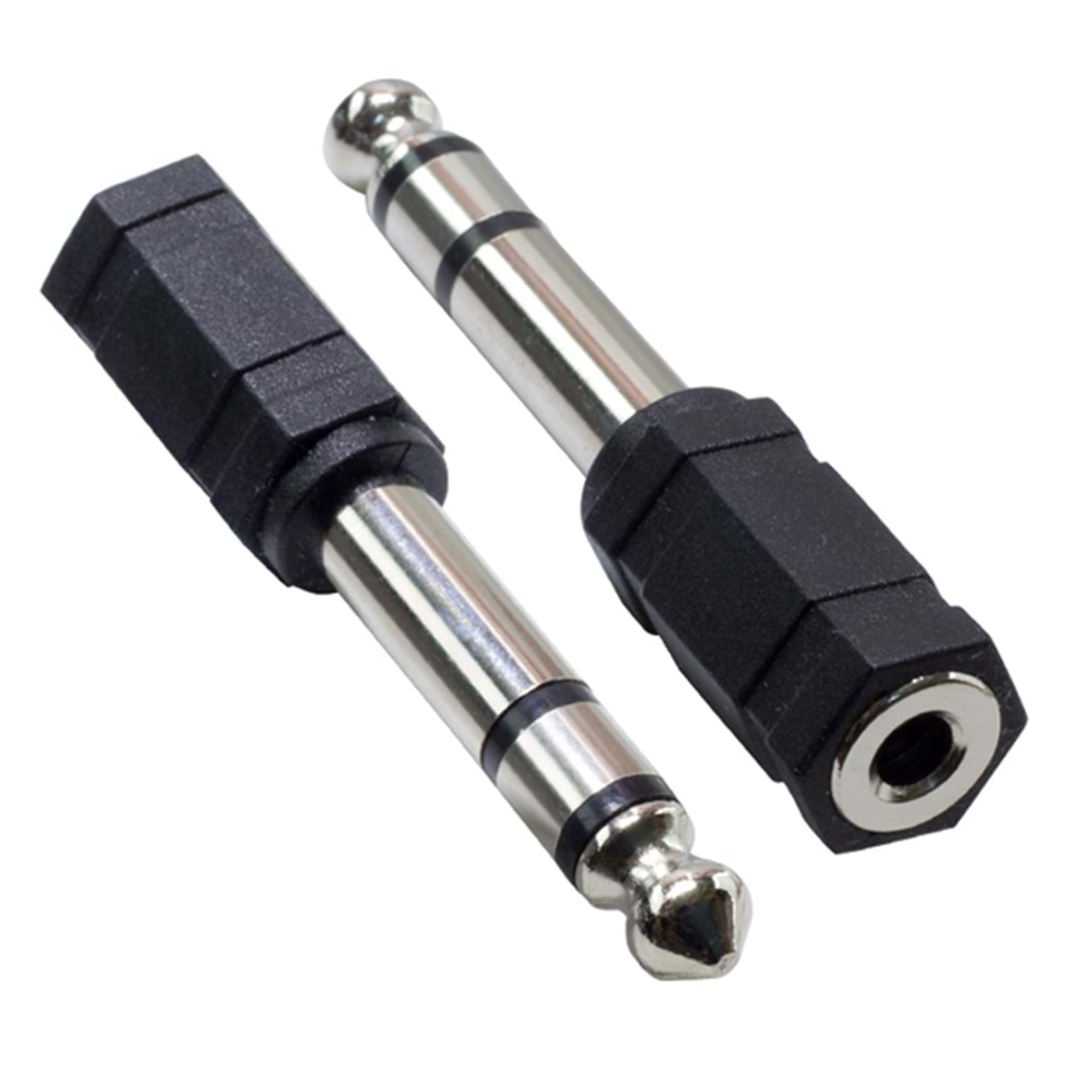 Connectör 6.3 Mm St E/3.5mm 1d Çevirici (3.5mm-6.3mm Yükseltici)