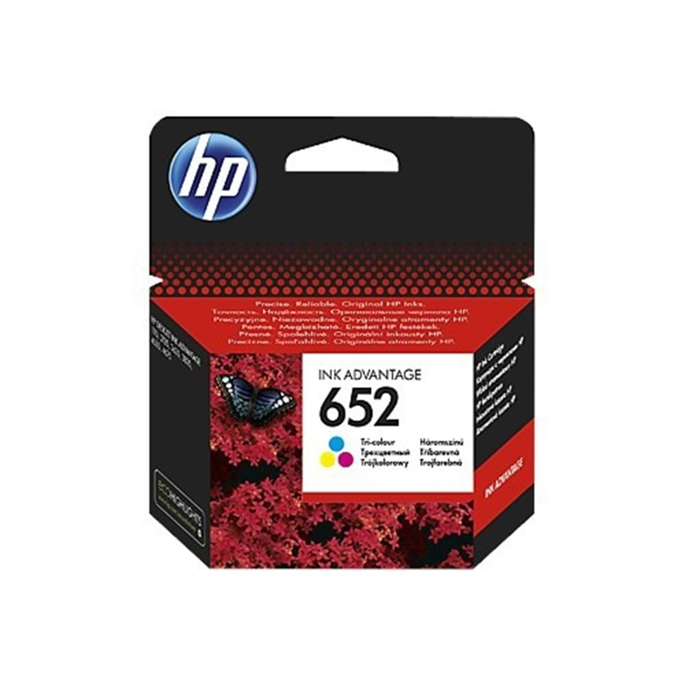 Hp 652 Renkli Mürekkep Kartuşu F6V24Ae Deskjet 1115/2135/3635/3835/4535/4675