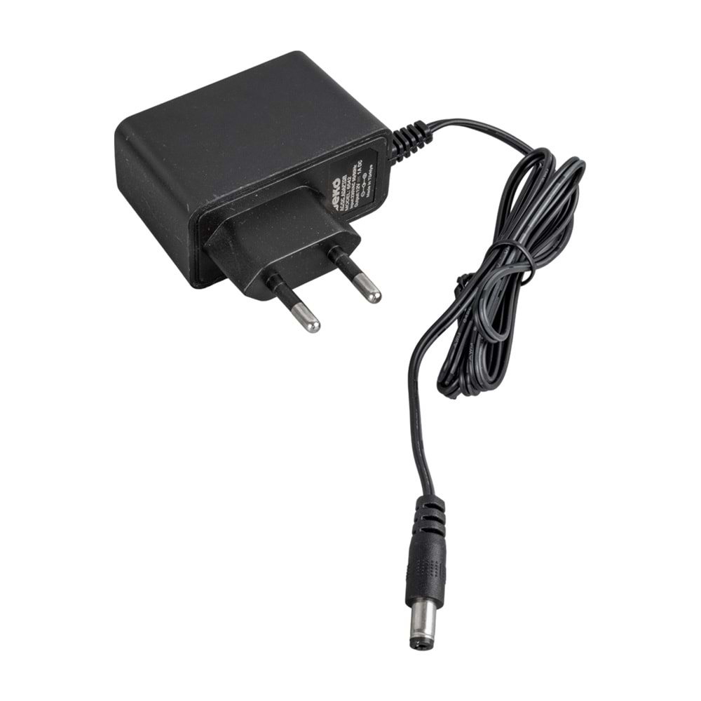 WEKO 12 VOLT - 1 AMPER 5.5*2.5 UÇLU YERLİ ÜRETİM PLASTİK KASA PRİZ TİPİ ADAPTÖR