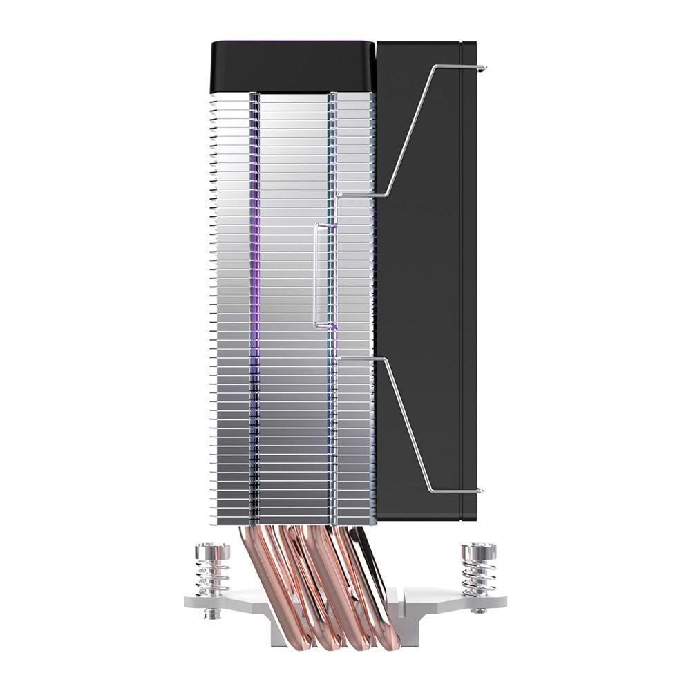 Rampage OCTAGON B70 Siyah 63CFM 12cm ARGB Sıcaklık Göstergeli AM5/LGA1700 Uyumlu Hava Soğutmalı CPU Fan