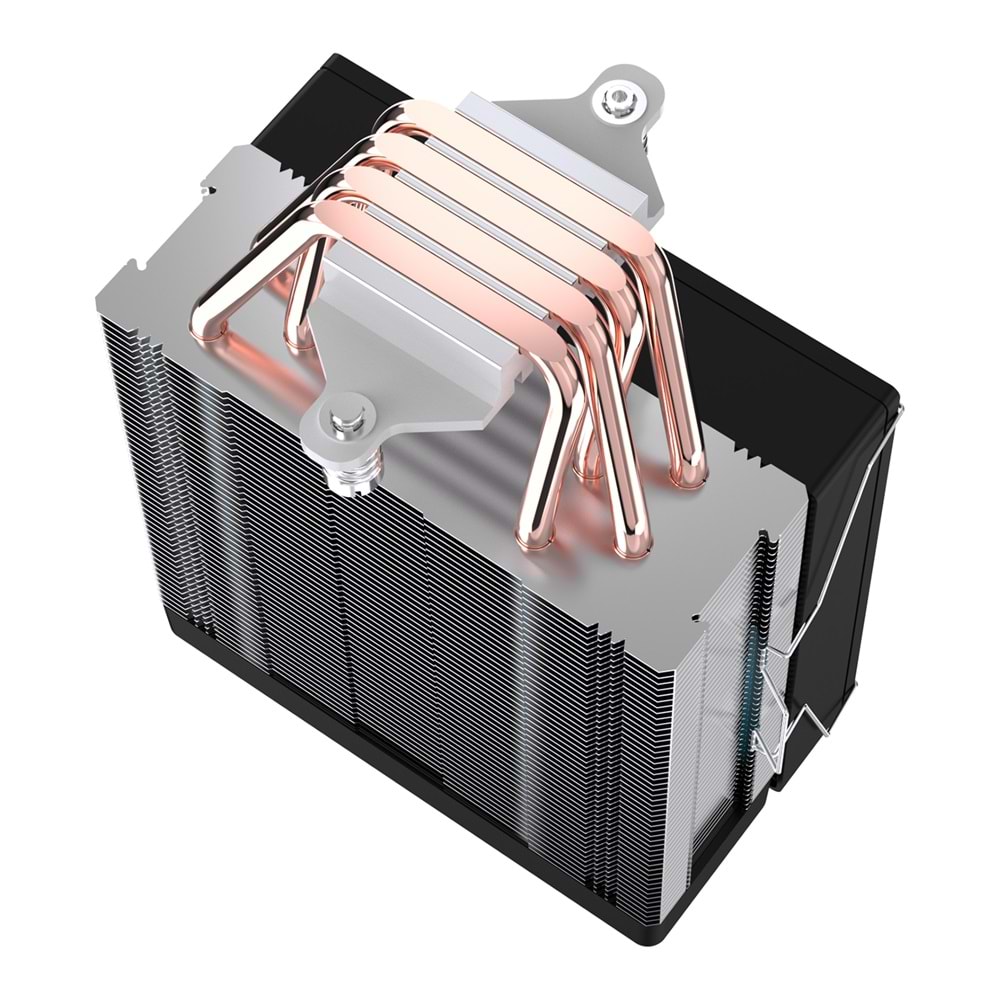 Rampage OCTAGON B70 Siyah 63CFM 12cm ARGB Sıcaklık Göstergeli AM5/LGA1700 Uyumlu Hava Soğutmalı CPU Fan