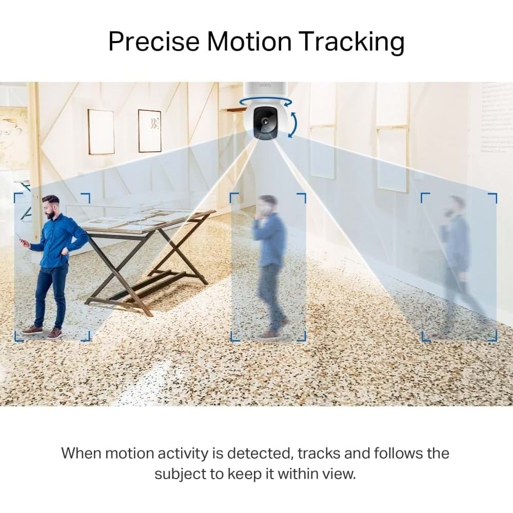 TP-Link Tapo C212, 2K 3MP İç Mekan Wi-Fi/Ethernet Güvenlik Kamerası, Kişi Tespit ve Hareket Takibi,