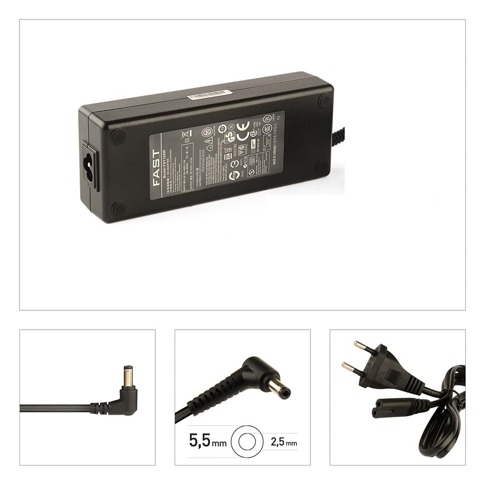 Fast CMADP061 /Asus / Msı /Toshiba 19V 6.32A (5.5x2.5mm) Fast Şarj Adaptörü