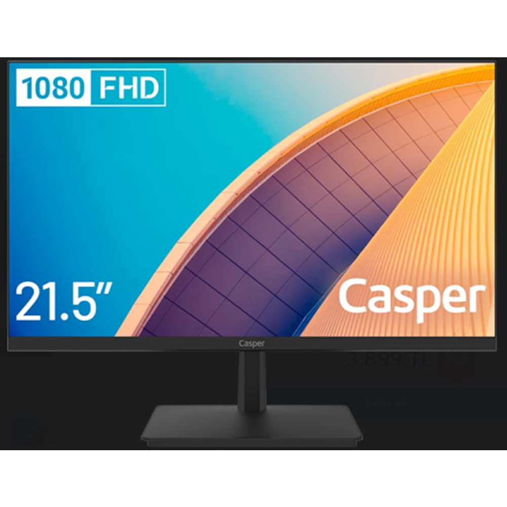 CASPER CSPE21 21.45” FULL HD LED VA 100HZ 7MS, VGA+HDMI+SPEAKER MONİTÖR M.C215F-100 :