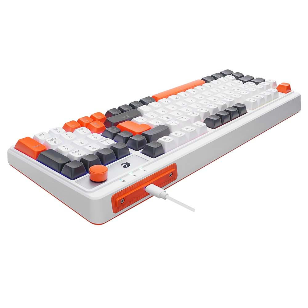 Acer eMachines EAK860 Beyaz USB Rainbow Aydınlatmalı Q Standart Kompakt Klavye Acer eMachines