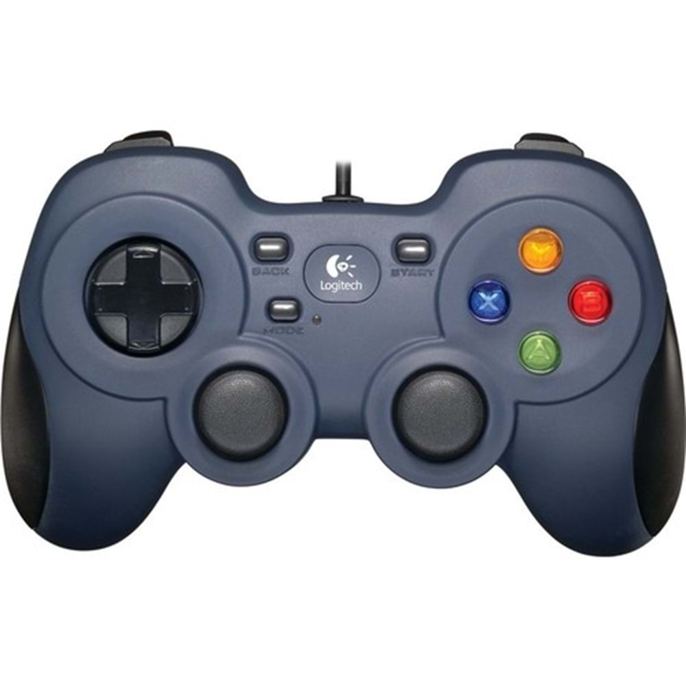 Logitech F310 Kablolu Gamepad, Özel 4 Düğmeli Hassas D-Pad, 1,8 m Kablo Uzunluğu, Lacivert