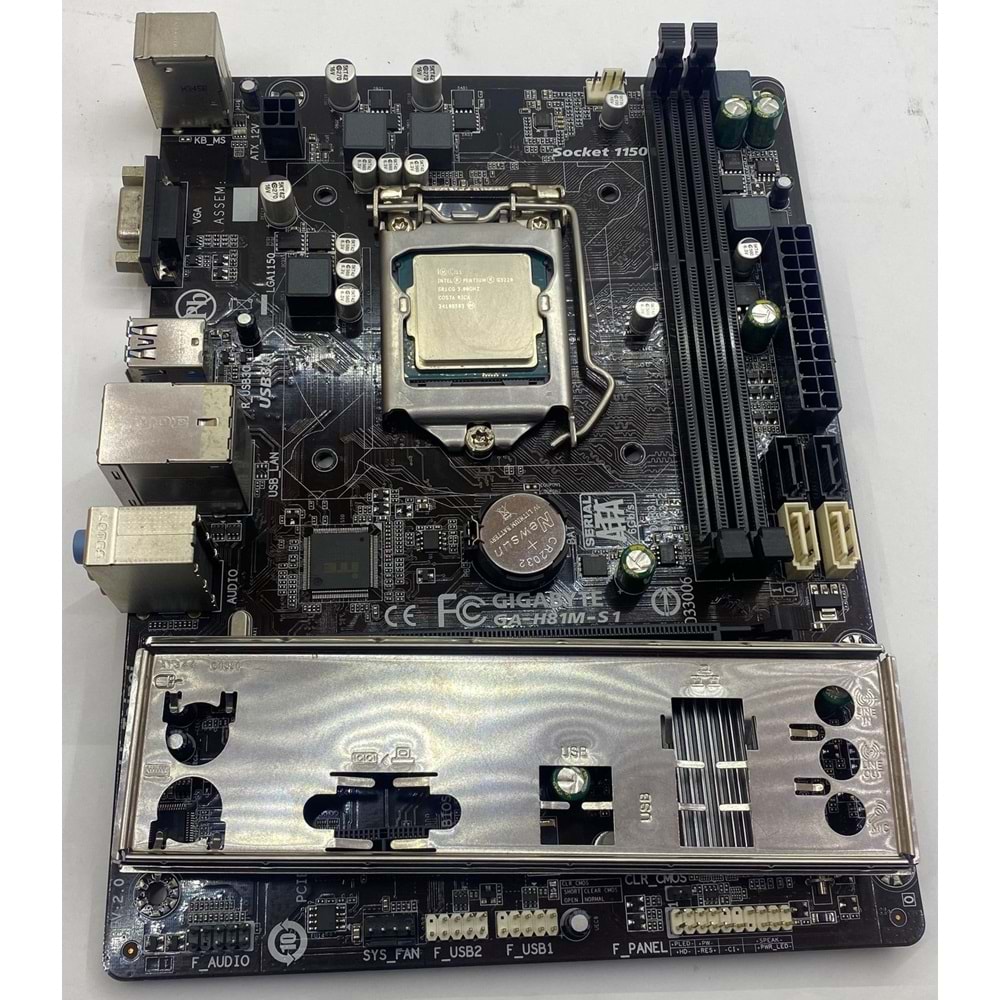 GIGABYTE GA-H81M-S1 1150 PİN ANAKART + PENTİUM G3220 CPU