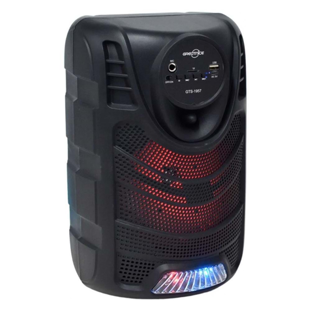 Shupe Greatnice GTS-1957 Bluetooth Kablosuz Hoparlör 6.5 inç Mikrofonlu RGB Işıklı