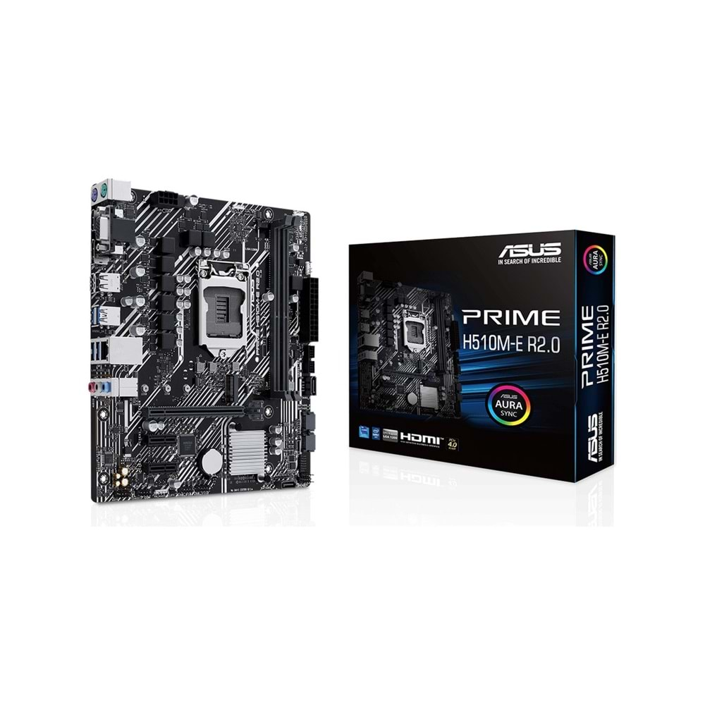 ASUS Prime H510M-E Intel H510 Lga1200 DDR4 3200 DP Hdmı Vga M2 Usb3.2 Aura