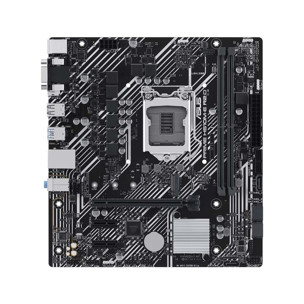 ASUS Prime H510M-E Intel H510 Lga1200 DDR4 3200 DP Hdmı Vga M2 Usb3.2 Aura