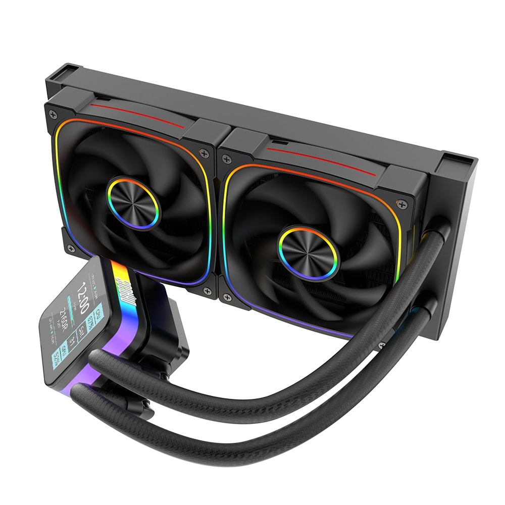 Dragos Rock 240 Black Intel&AMD 240MM Led Ekranlı ARGB Sıvı Soğutucu