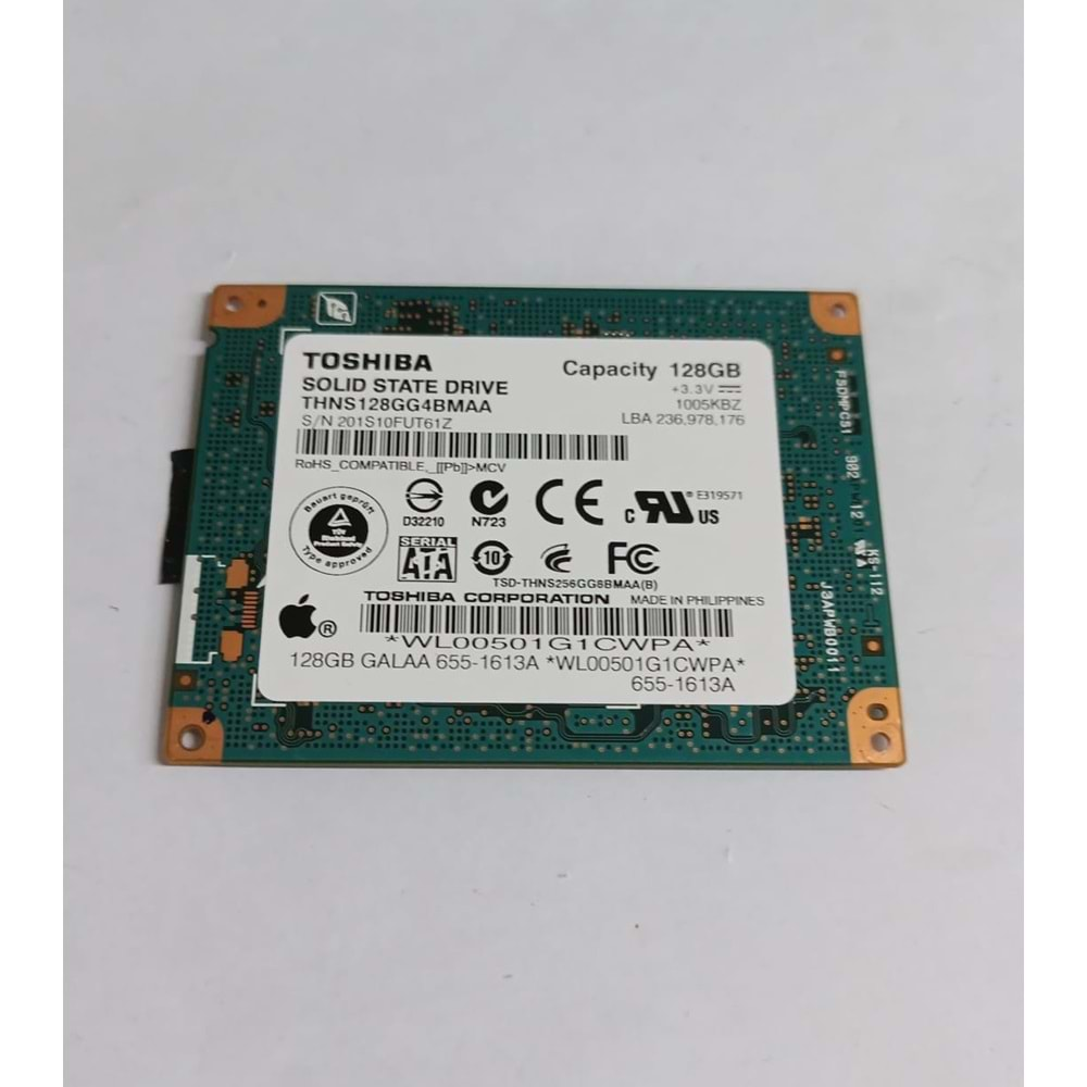 Toshiba HG2 Series 128GB MLC SATA 3Gbps uSATA 1.8-inch THNS128GG4BMAA