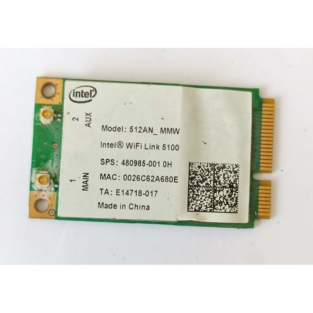 Intel Wifi Link 512AN_MMW Wireless Kart