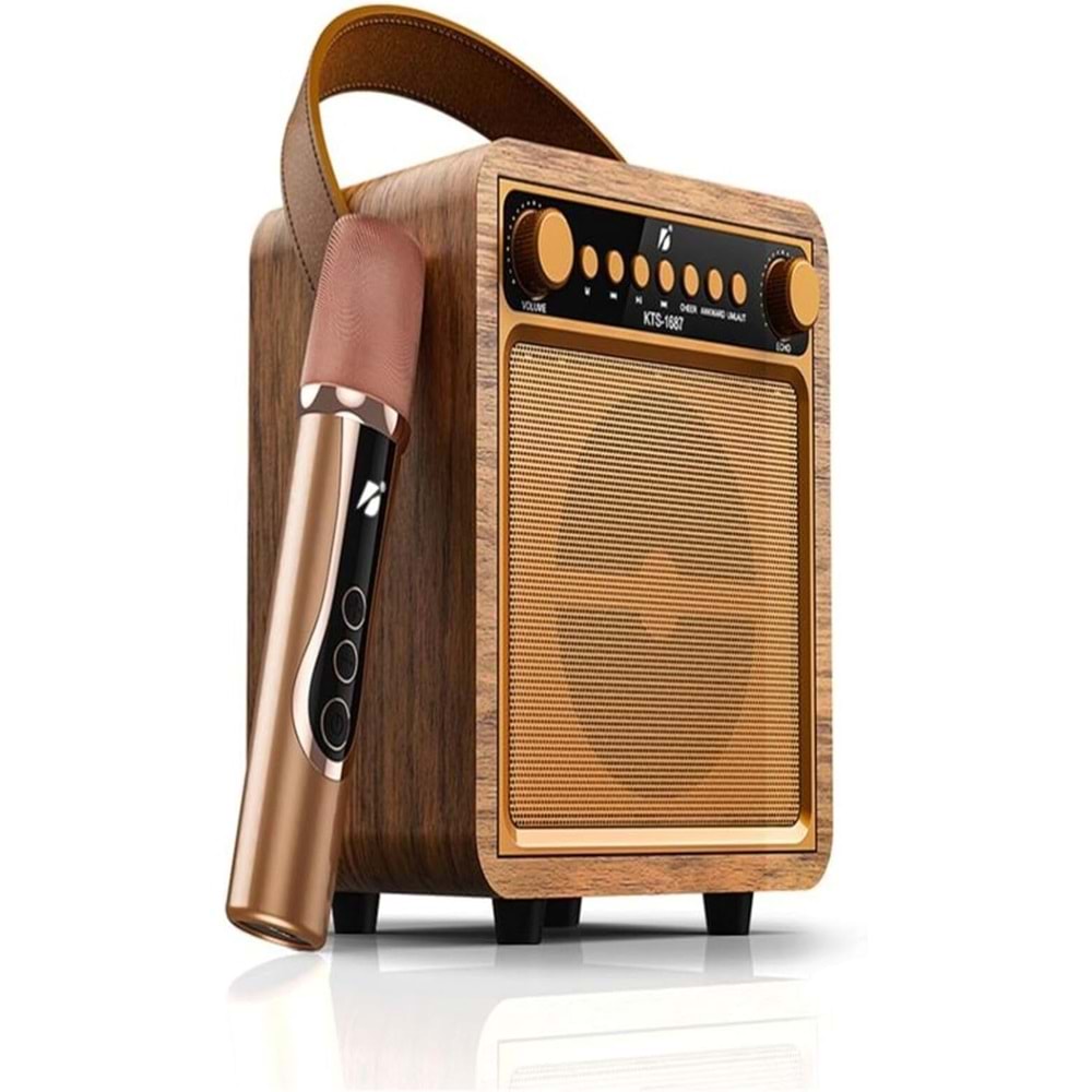 İKARAOKE BOX Bluetooth Hoparlör Porfesyonel Kablosuz Mikrofon Müzik Seti KTS 1687