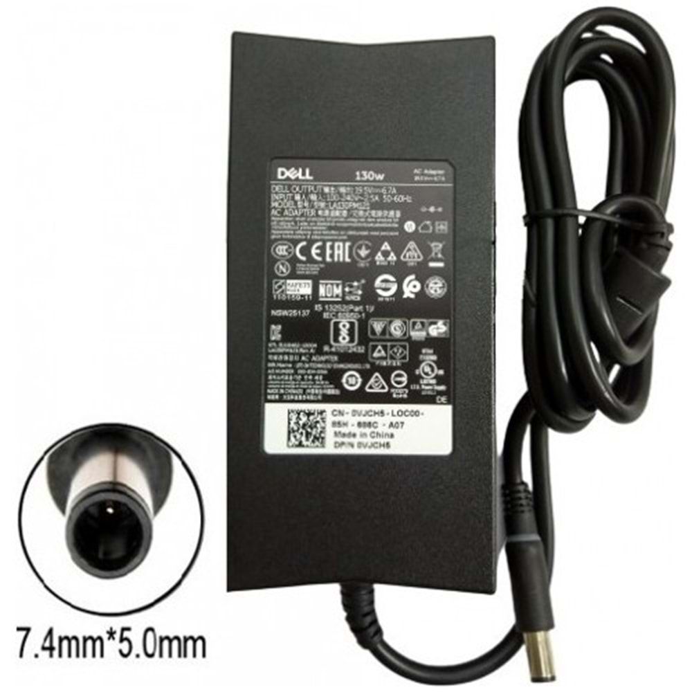 Dell K5294, 0K5294, LA130PM121 V1 130WATT Orjinal Adaptör D130 7.4mm 5.Omm