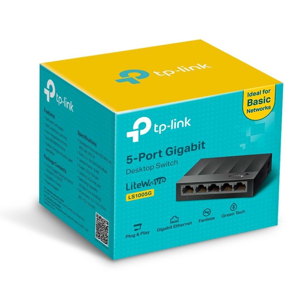 Tp-Link LS1005G 5-Port 10/100/1000Mbps Masaüstü Switch