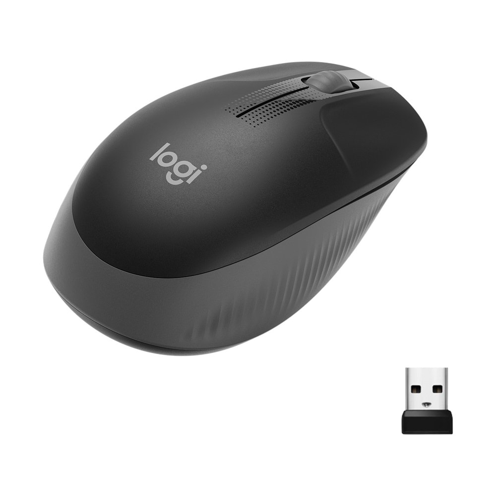 Logitech M191 Büyük Boy USB Alıcılı 1.000 DPI Kablosuz Mouse - Gri