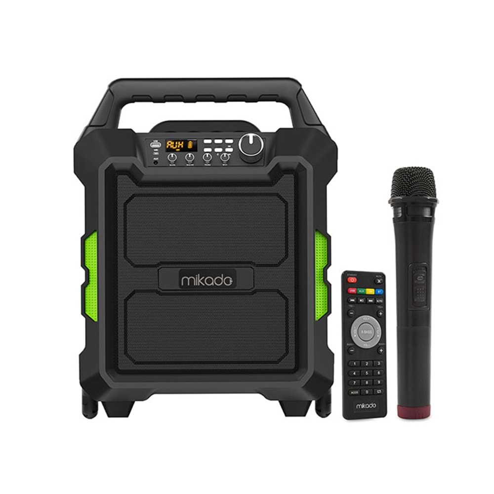 Mikado MD-101KP RMS:80W Kablosuz UHF Mikrofonlu Bluetooth ve USB Destekli Taşınabilir Toplantı Anfisi