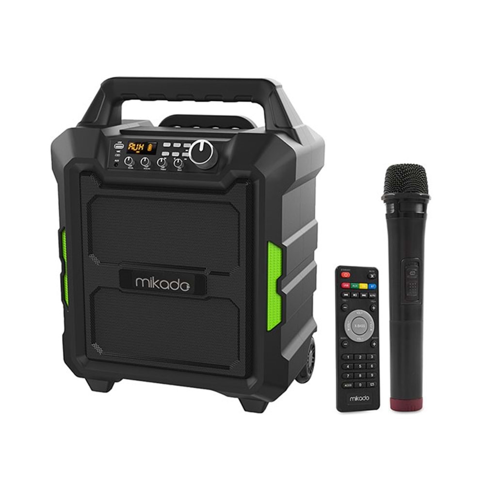 Mikado MD-101KP RMS:80W Kablosuz UHF Mikrofonlu Bluetooth ve USB Destekli Taşınabilir Toplantı Anfisi