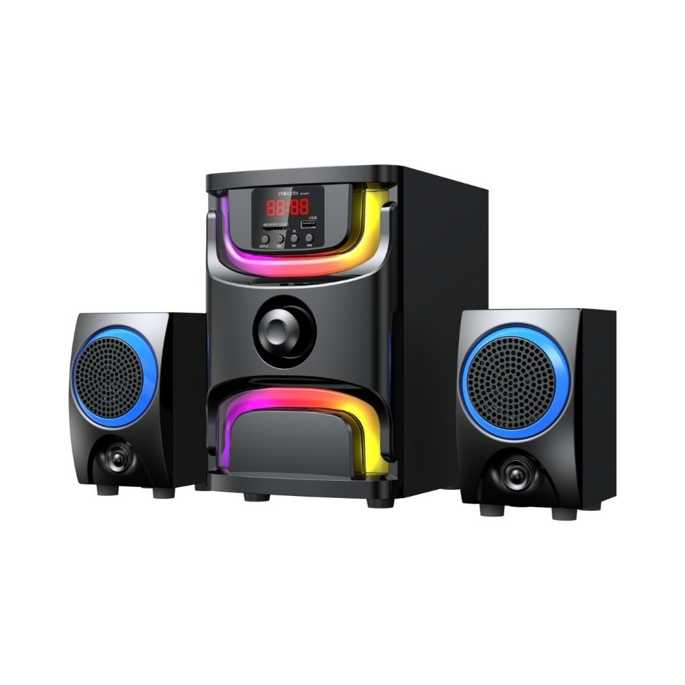 Mikado MD-96BT 2+1 40W Siyah Multimedya FM/BT/SD/USB Speaker Hoparlör