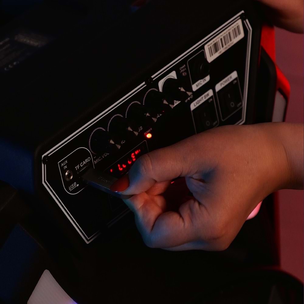 Mikado MD-BT123 30W USB/BT/TF/TWS Kablosuz ve Kafa Mikrofonlu Öğretmen/Toplantı Anfisi