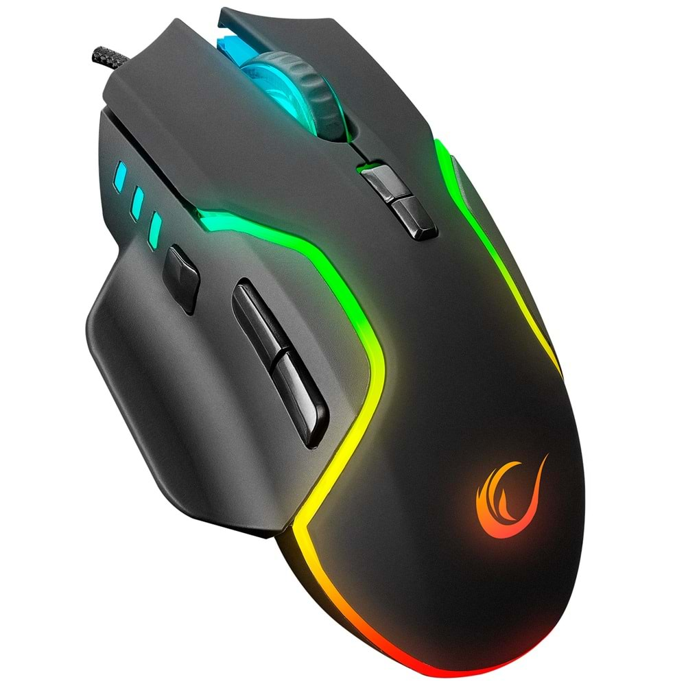 Rampage Miracle M2 Usb Siyah 8 Tuşlu RGB 7200dpi Gaming Oyuncu Mouse