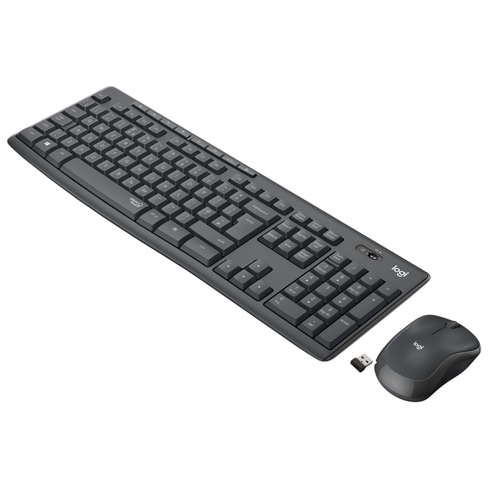 Logitech Mk295 Sessiz Kablosuz Türkçe Klavye Mouse Seti - Siyah