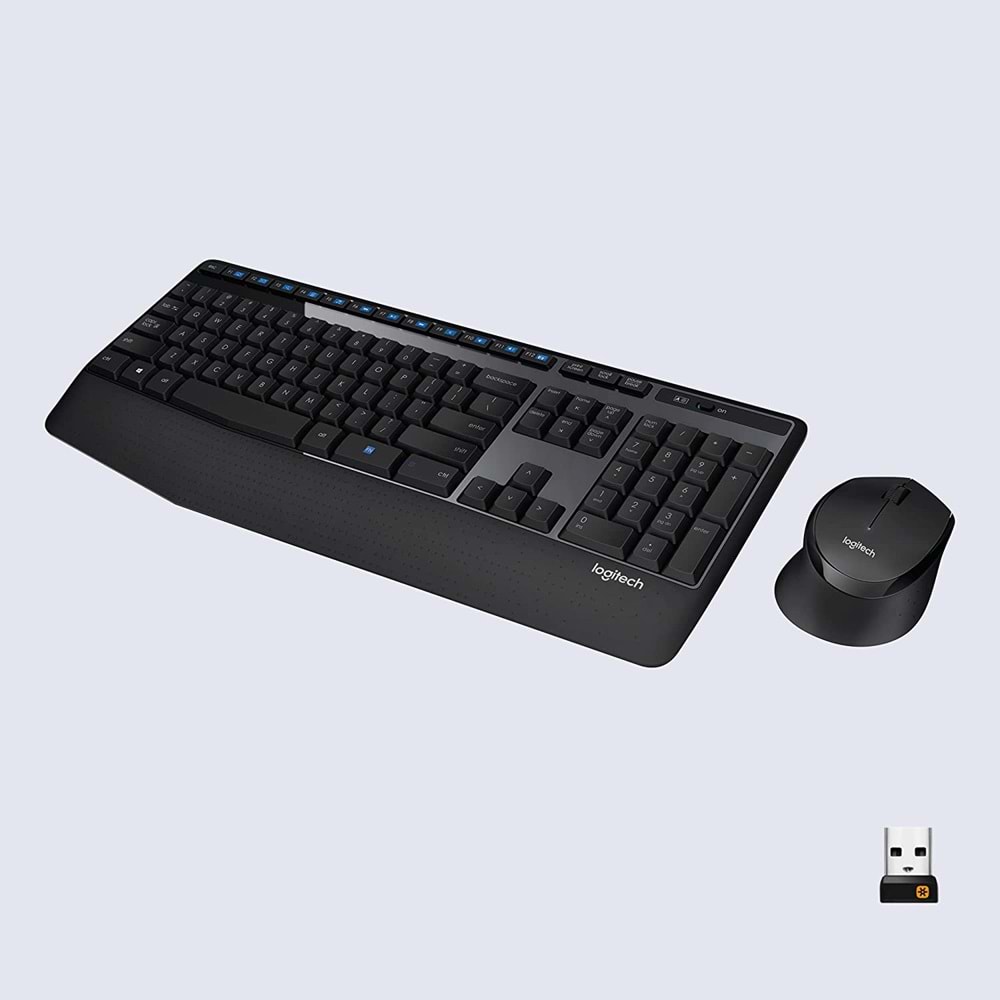 Logitech MK345 KablosuzKlavye MouseSeti, TamBoyutluAyarlanabilirAyaklı Klavye,MedyaDenetimi,