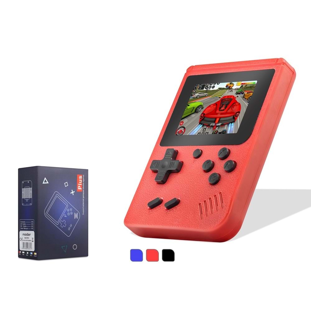 NODAR ND761 Retro Mini Arcade El Oyun Konsolu 400 Oyun Dahili 3 İnç Ekran