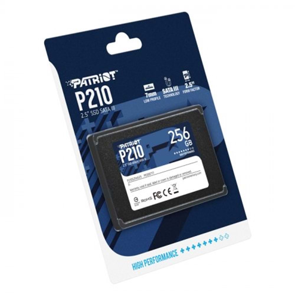 PATRIOT P210S256G25 256GB P210 Sata 3.0 500-400MB/s 7mm 2.5