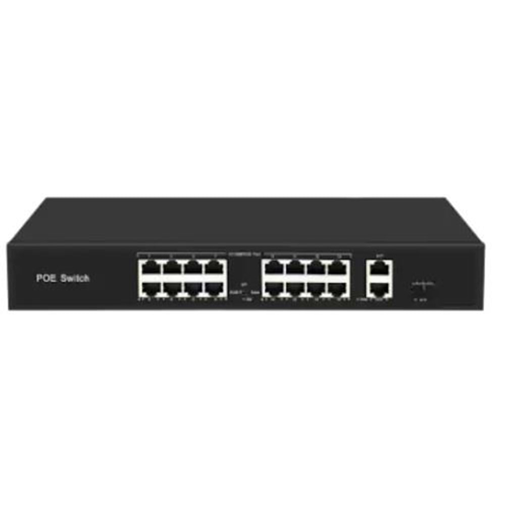 RETRO RT-16P2U1S-200 SWITCH 16 PORT 10/100MB 2 UPLINK 10/100/1000MB WITH PO