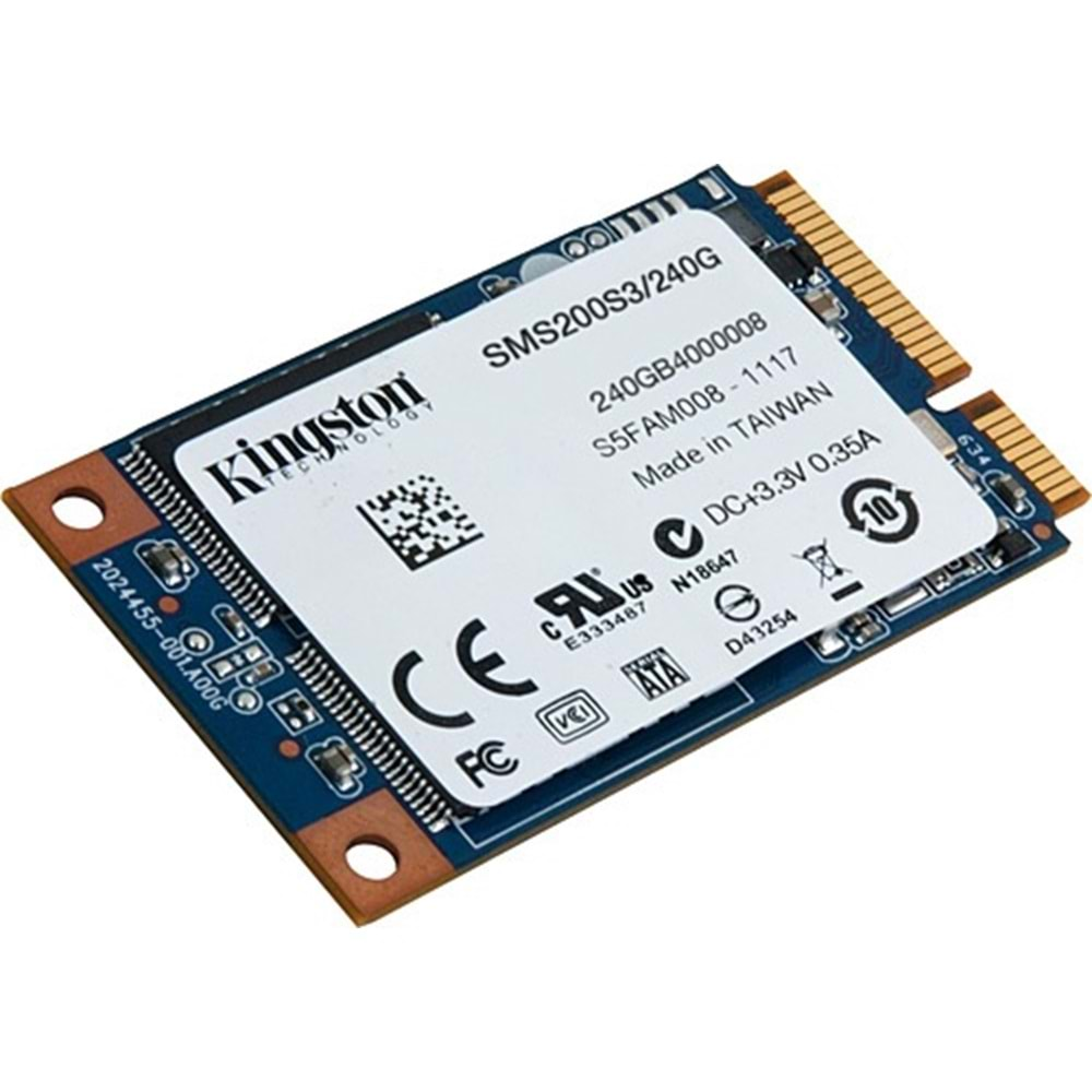 Kingston SSDNow 240GB 540MB-530MB/s mSATA SSD (SMS200S3/240G)