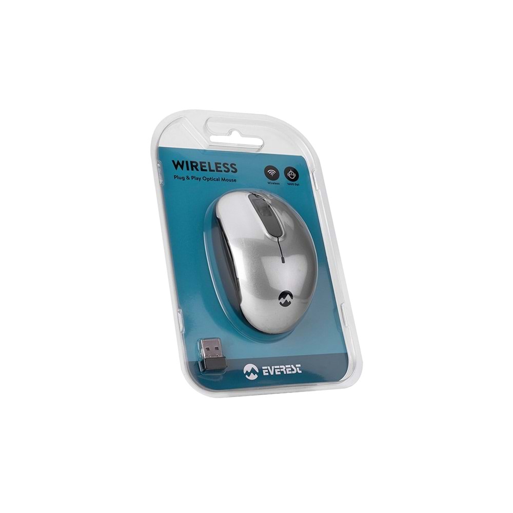 Everest SMW-666 Usb Gümüş 2.4Ghz Optik Wireless Mouse