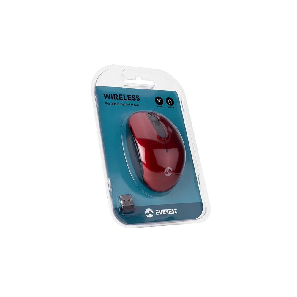 Everest SMW-666 Usb Kırmızı 2.4Ghz Optik Wireless Mouse