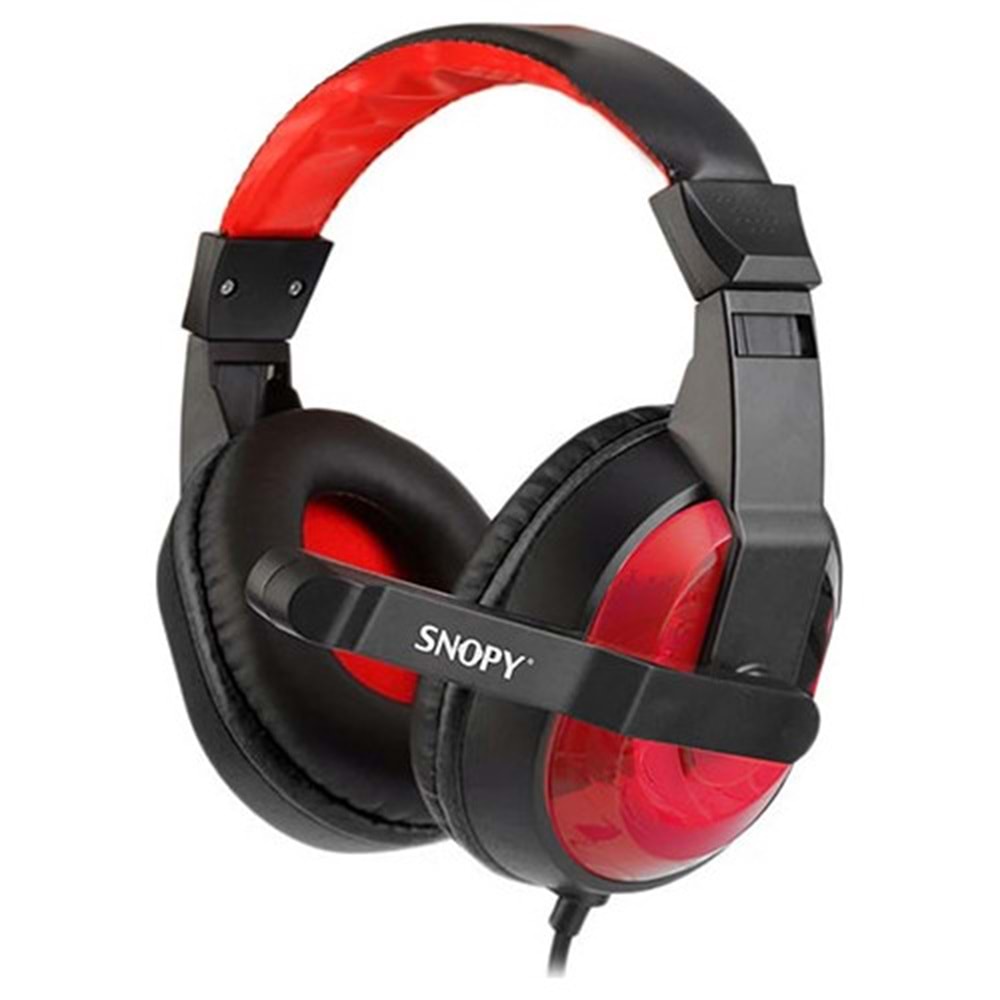 Snopy Sn-633 Siyah/kırmızı Kulak Üstü Gaming Oyuncu Mikrofonlu Kulaklık