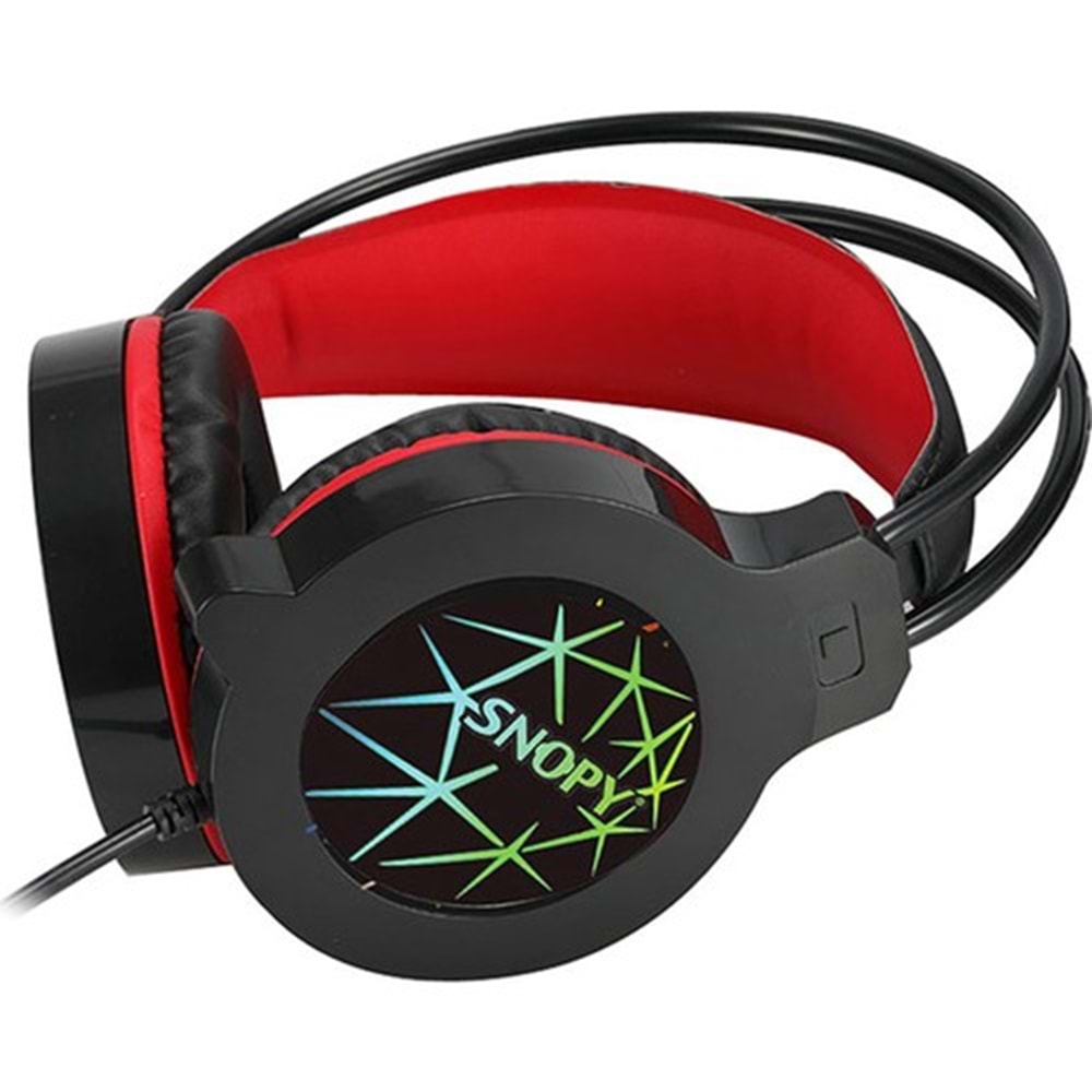 Snopy Sn-Gx7 Crazy Siyah USB Ledli Mikrofonlu Oyuncu Kulaklığı
