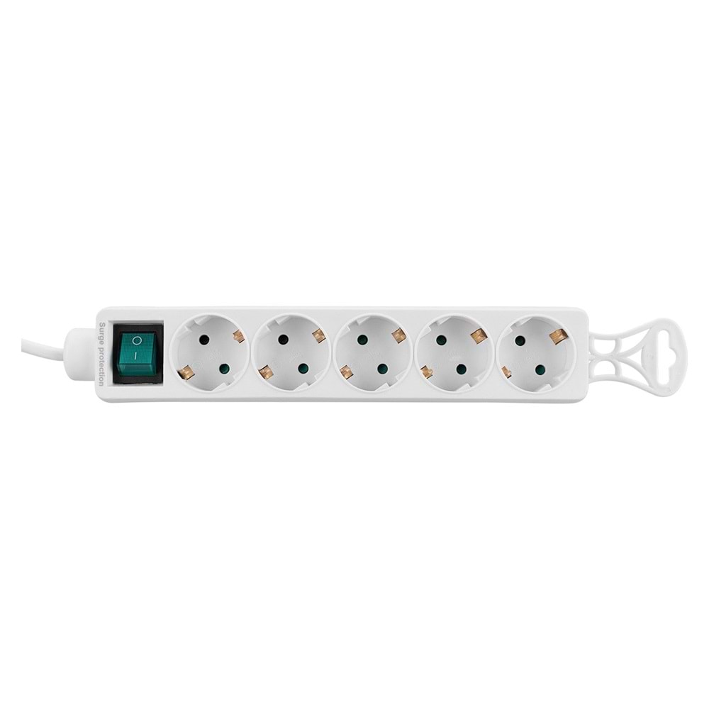 S-link SPG-F05 1.5m 306 Joule Euro Soket 3G1.0mm Tam Bakır 5li Akım Korumal