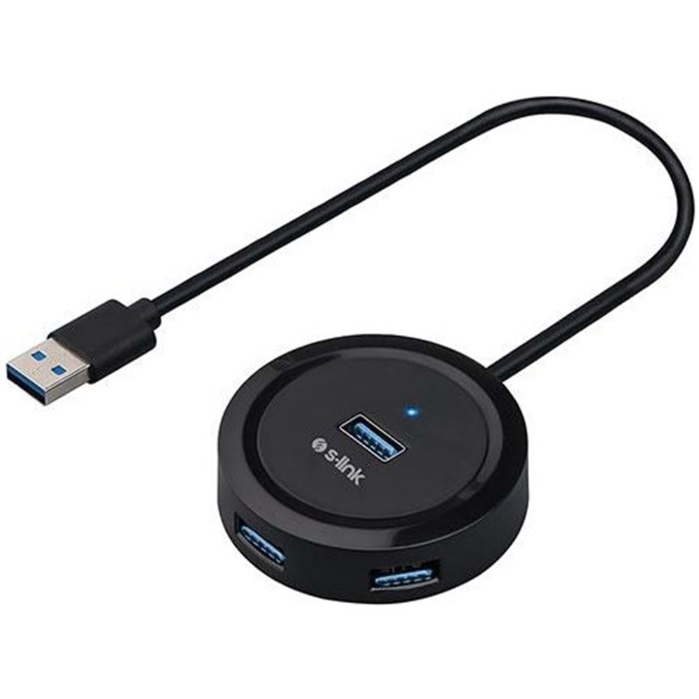 S-Link Swapp SW-U300 4 Port USB 3.0 Gri USB Hub