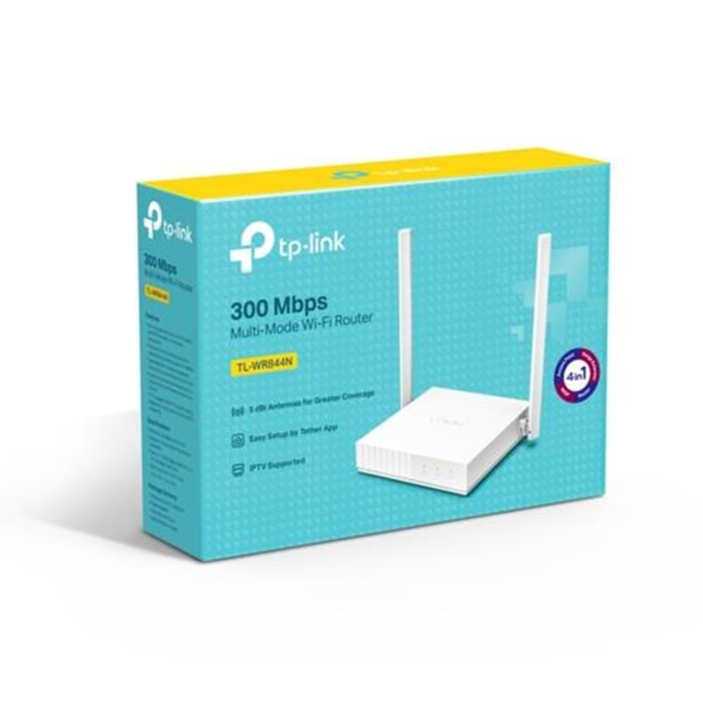 TP-Link TL-WR844N 300Mbps Wi-Fi Router4Port, 2xAnten