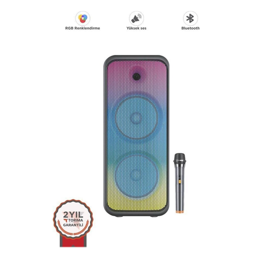 Torima D30 Siyah Mikrofonlu Kumandalı Bluetooth Hoparlör