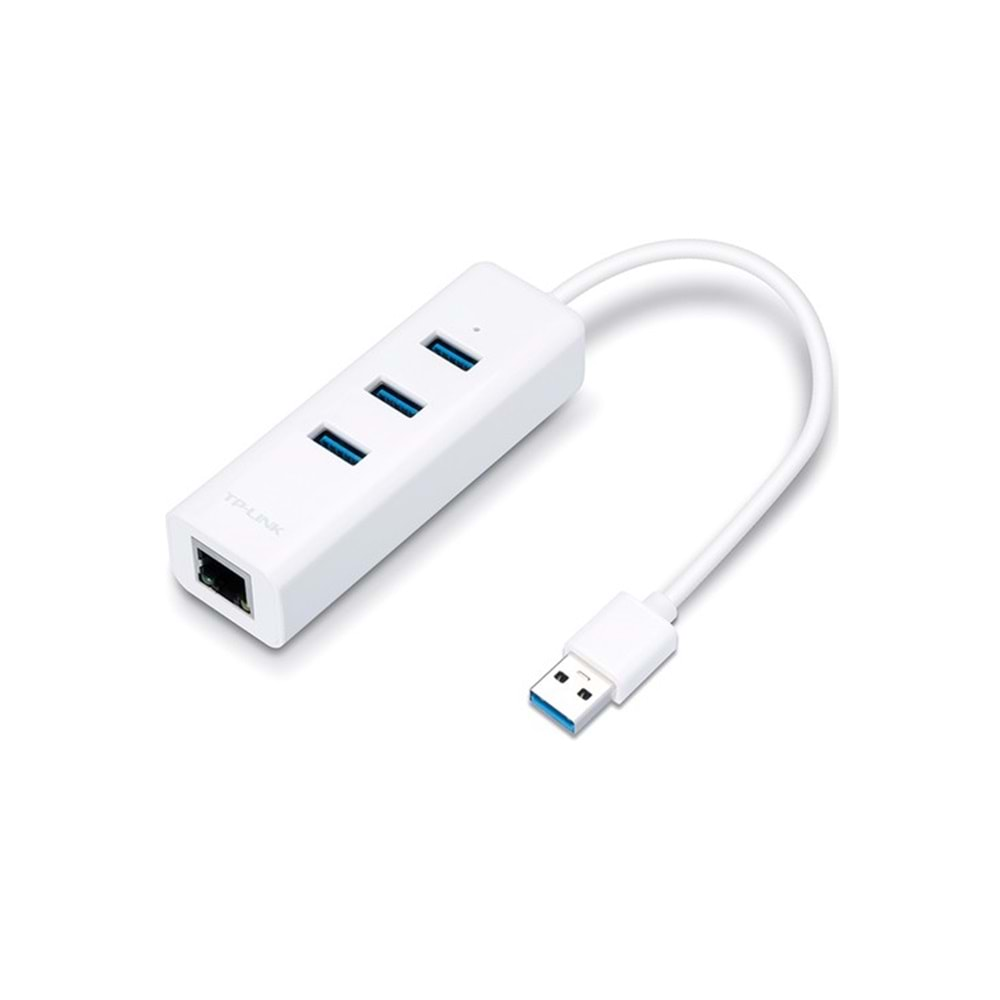 TP-Link UE330, USB 3.0 3-Port Hub ve Gigabit Ethernet Adaptör