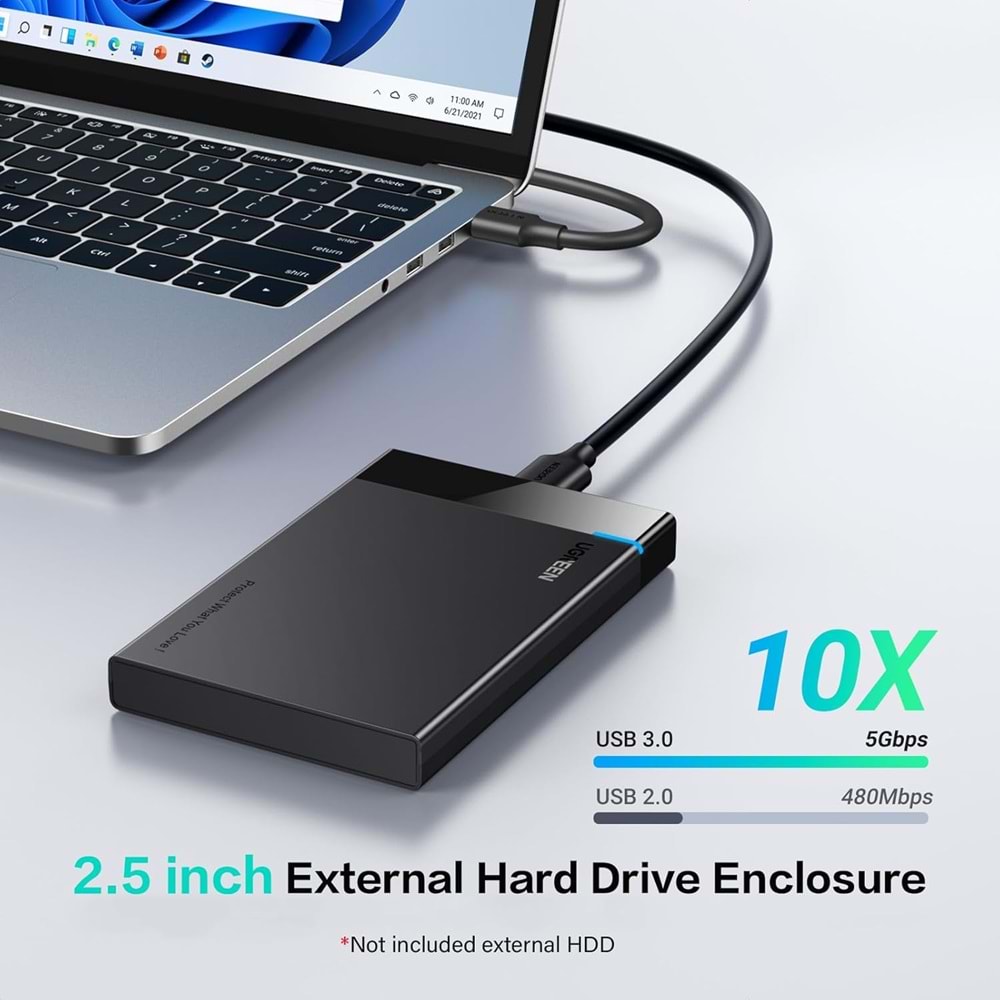 Ugreen USB 3.0 2.5 inch Sata Hard Disk Kutusu, Siyah