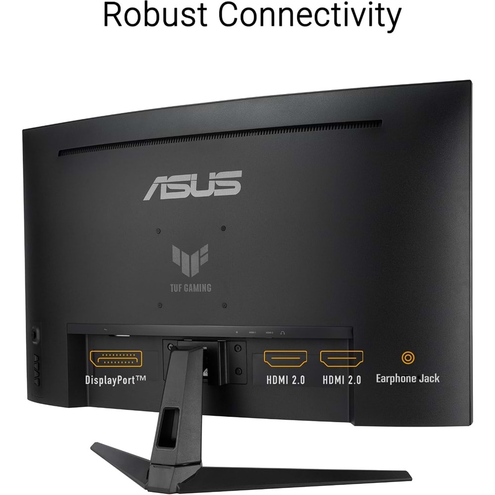 ASUS TUF GAMING VG32VQM5B 31.5 Fast VA KAVİSLİ FREESYNC VE GSYNC UYUMLU HDR 1920x1080 0.5ms 250Hz 300cd DP HDMI Hoparlör VESA 3YIL 120% Srgb FLICKER-FREE,ÇERÇEVESİZ,DÜŞÜK MAVİ IŞIK Monitör