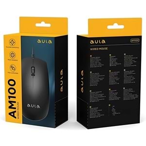 Aula AM100 1200 DPI USB Kablolu Optik Mouse