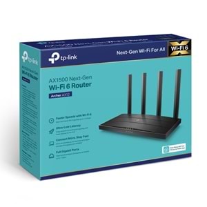 TP-Link Archer AX12, AX1500 Mbps, Fiber Destekli, 4 Gigabit LAN Portları, WPA3, Oyun için İdeal Xbox/PS/Steam ve 4K, Gigabit Dual-Band Wi-Fi 6 Router
