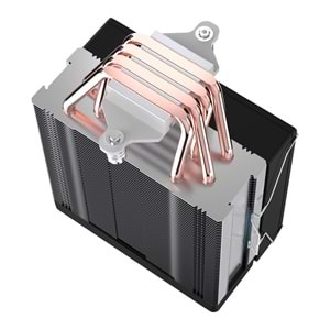 Rampage OCTAGON B70 Siyah 63CFM 12cm ARGB Sıcaklık Göstergeli AM5/LGA1700 Uyumlu Hava Soğutmalı CPU Fan