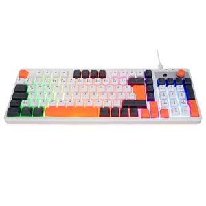 Acer eMachines EAK860 Beyaz USB Rainbow Aydınlatmalı Q Standart Kompakt Klavye Acer eMachines