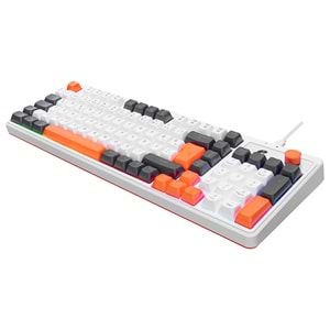 Acer eMachines EAK860 Beyaz USB Rainbow Aydınlatmalı Q Standart Kompakt Klavye Acer eMachines