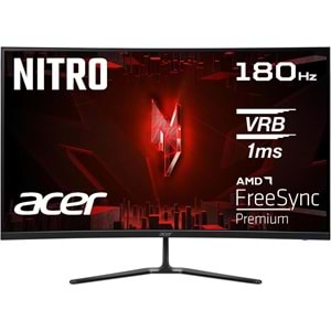Acer Nitro ED320QR S3 oyun monitörü, 31,5 inç (80 cm ekran) Full HD, 180 Hz, 1 ms(VRB), 2 x HDMI 2.0