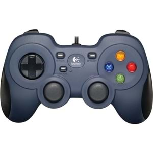 Logitech F310 Kablolu Gamepad, Özel 4 Düğmeli Hassas D-Pad, 1,8 m Kablo Uzunluğu, Lacivert